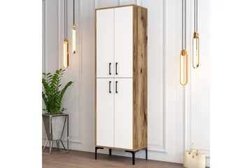 Retzow Skoskap 60x35 cm - Mørkebrun/Hvit - Oppbevaring - Skooppbevaring