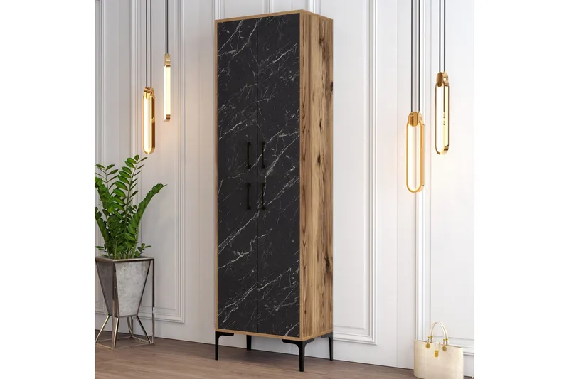 Retzow Skoskap 60x35 cm - Mørkebrun/Svart - Oppbevaring - Skooppbevaring - Skoskap