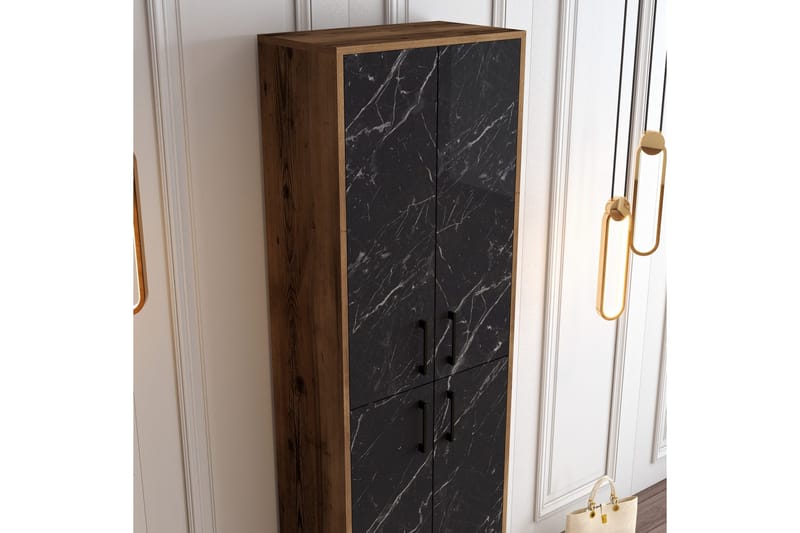 Retzow Skoskap 60x35 cm - Mørkebrun/Svart - Oppbevaring - Skooppbevaring - Skoskap