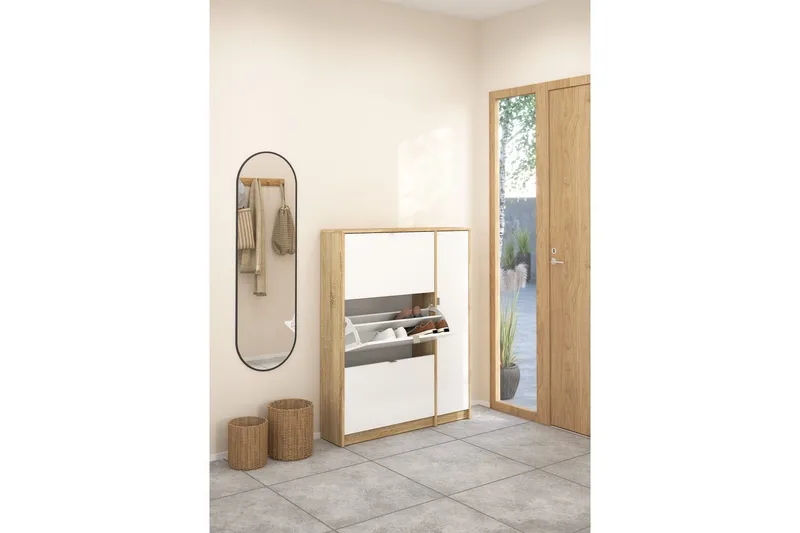 Rivornis Skoskap 98,8 cm - Natur - Oppbevaring - Skooppbevaring - Skoskap