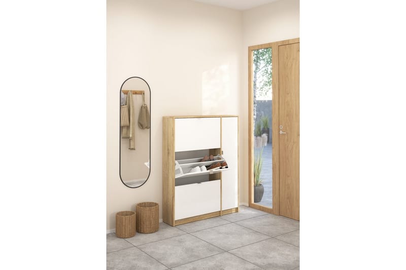 Rivornis Skoskap 98,8 cm - Natur - Oppbevaring - Skooppbevaring - Skoskap