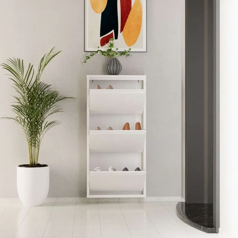 Rylanis skoskap 50x103 cm - Hvit - Oppbevaring - Skooppbevaring