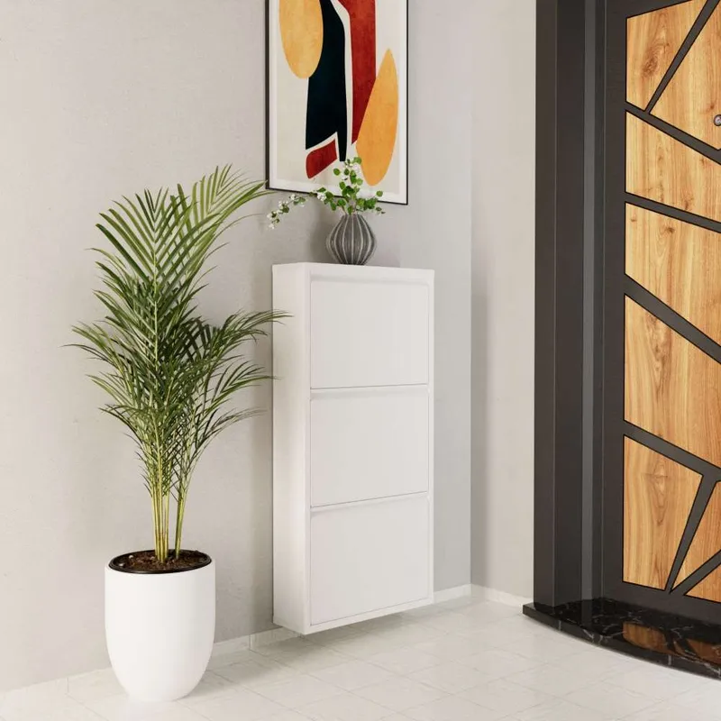 Rylanis skoskap 50x103 cm - Hvit - Oppbevaring - Skooppbevaring