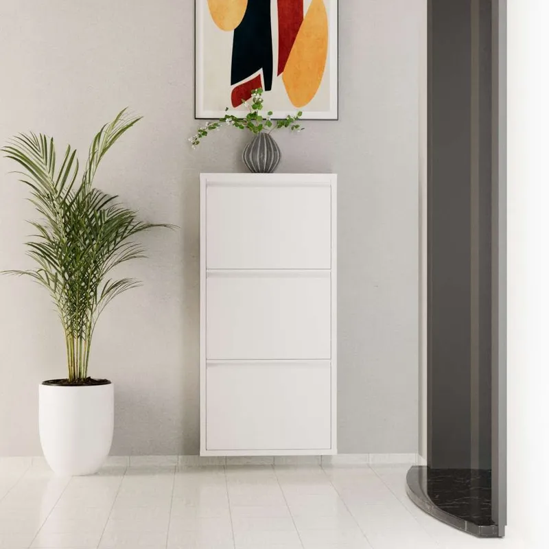 Rylanis skoskap 50x103 cm - Hvit - Oppbevaring - Skooppbevaring