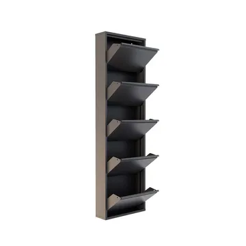 Rylanis skoskap 50x169 cm - Antrasitt - Oppbevaring - Skooppbevaring
