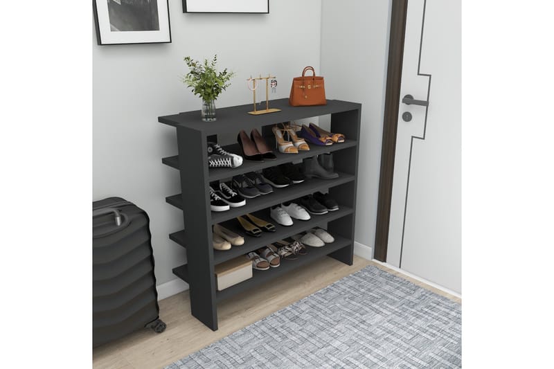 Sargel Skoskap 75,6 cm - Antrasitt - Oppbevaring - Skooppbevaring - Skoskap