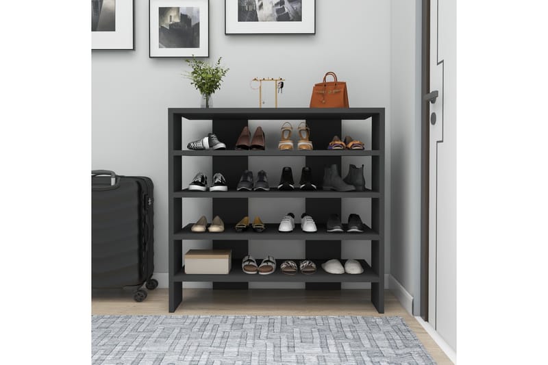 Sargel Skoskap 75,6 cm - Antrasitt - Oppbevaring - Skooppbevaring - Skoskap