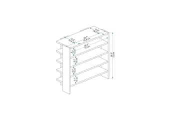 Sargel Skoskap 75,6 cm - Brun - Oppbevaring - Skooppbevaring