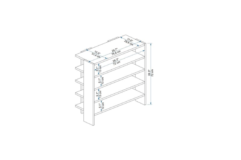 Sargel Skoskap 75,6 cm - Brun - Oppbevaring - Skooppbevaring - Skoskap