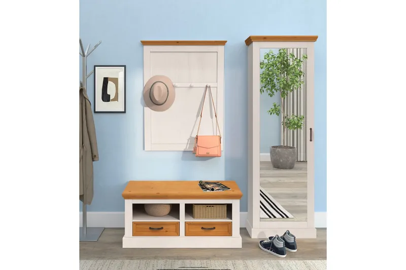 Selma Skoskap 60x180 cm - Hvit - Oppbevaring - Skooppbevaring