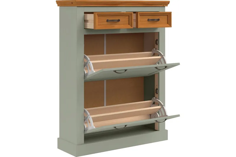 Selma Skoskap 90x115 cm - Gr ønn - Oppbevaring - Skooppbevaring - Skoskap