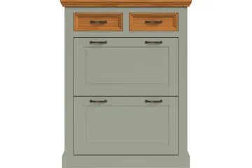 Selma Skoskap 90x115 cm - Grønn - Oppbevaring - Skooppbevaring