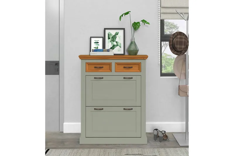 Selma Skoskap 90x115 cm - Grønn - Oppbevaring - Skooppbevaring - Skoskap