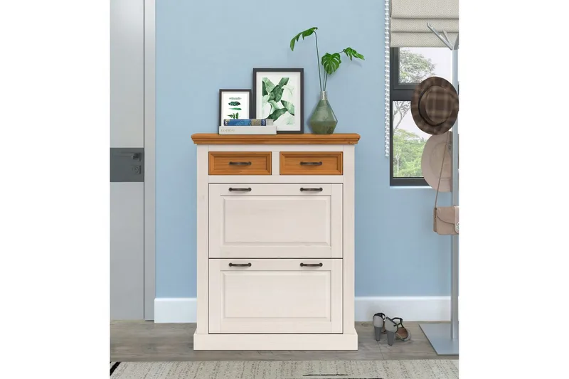 Selma Skoskap 90x115 cm - Hvit - Oppbevaring - Skooppbevaring