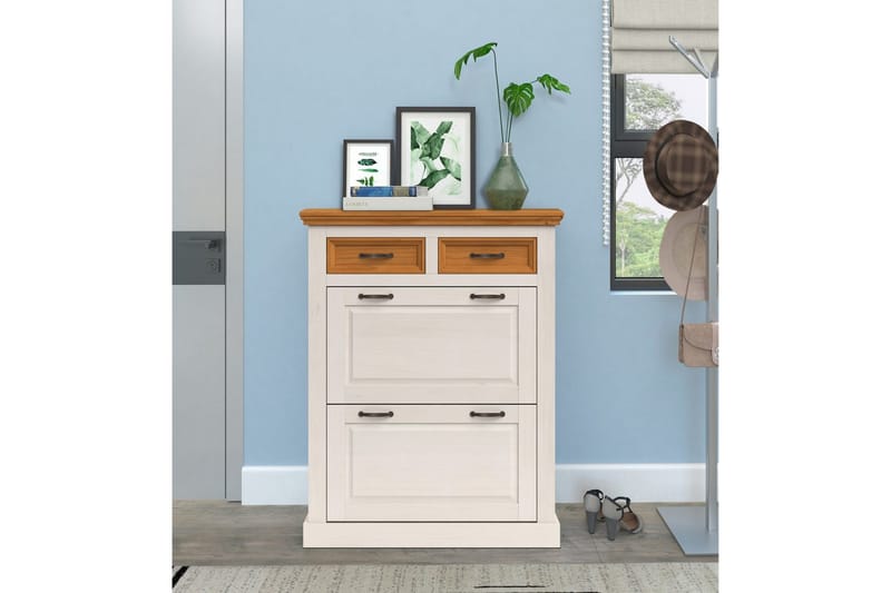 Selma Skoskap 90x115 cm - Hvit - Oppbevaring - Skooppbevaring - Skoskap