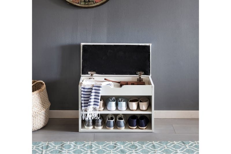 Shiheem Skohylle 60x30 cm - Hvit - Oppbevaring - Skooppbevaring - Skoskap
