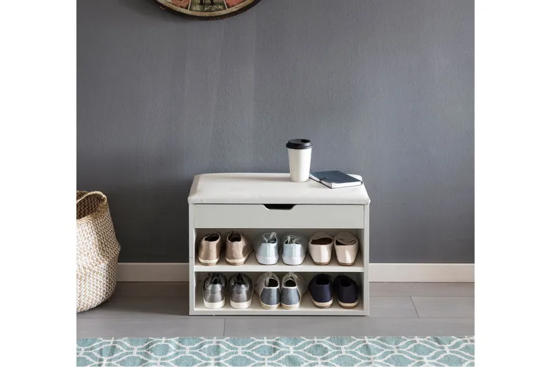 Shiheem Skohylle 60x30 cm - Hvit - Oppbevaring - Skooppbevaring - Skoskap
