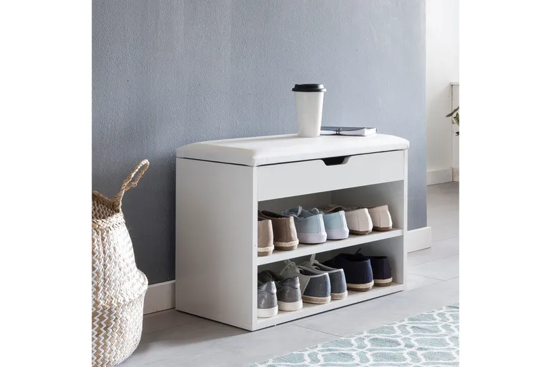 Shiheem Skohylle 60x30 cm, Hvit
