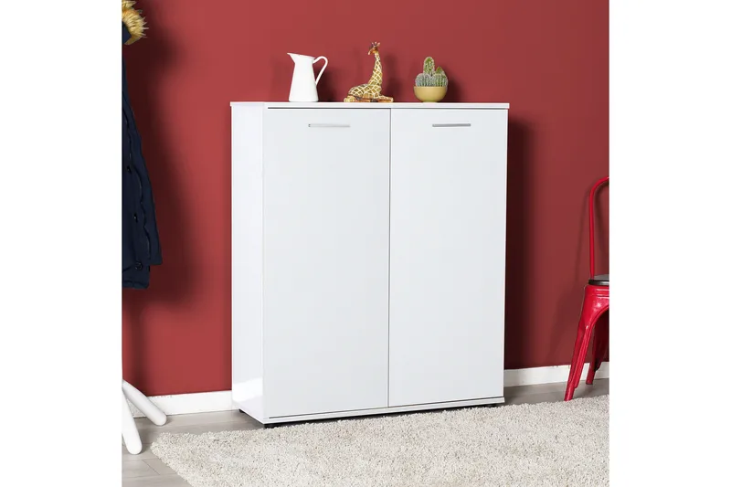 Shoe Cabinet Hvit - Hvit - Oppbevaring - Skooppbevaring - Skoskap