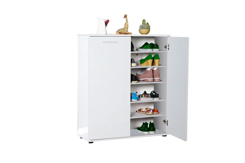 Shoe Cabinet Hvit - Hvit - Oppbevaring - Skooppbevaring - Skoskap