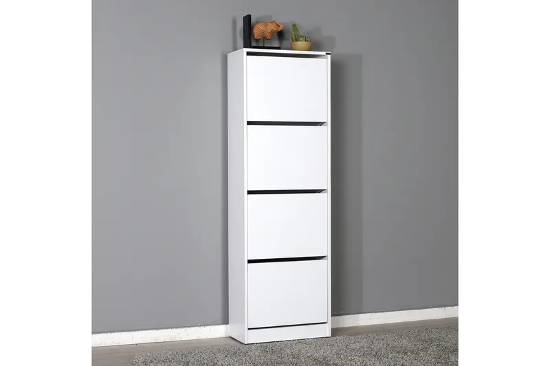Shoe Cabinet Hvit - Hvit - Oppbevaring - Skooppbevaring - Skoskap