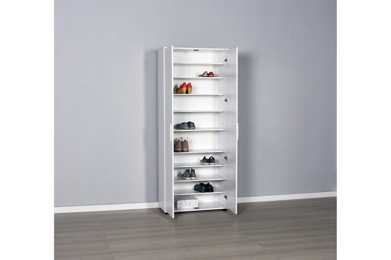 Shoe Cabinet Hvit - Hvit - Oppbevaring - Skooppbevaring - Skoskap