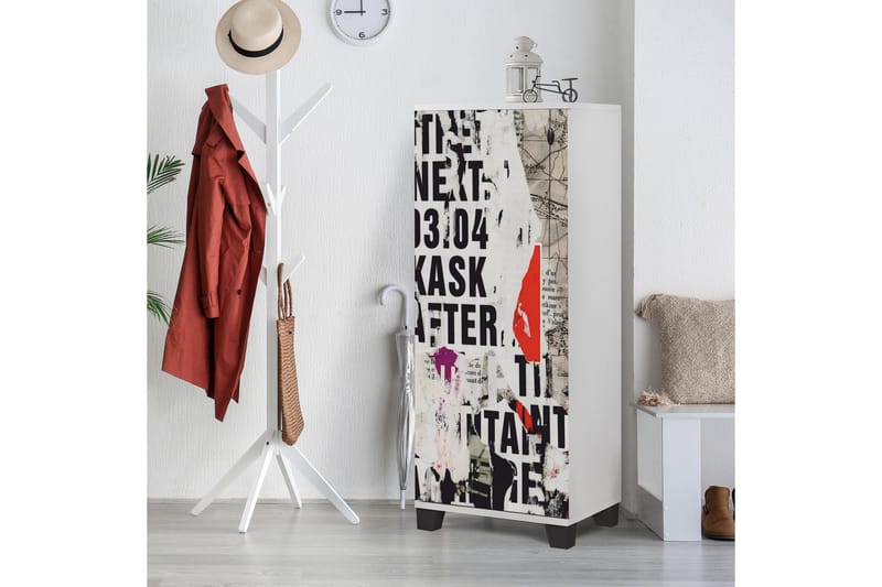 Shoe Cabinet Hvit - Hvit - Oppbevaring - Skooppbevaring - Skoskap