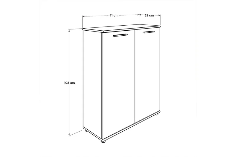 Shoe Cabinet Hvit - Hvit - Oppbevaring - Skooppbevaring - Skoskap