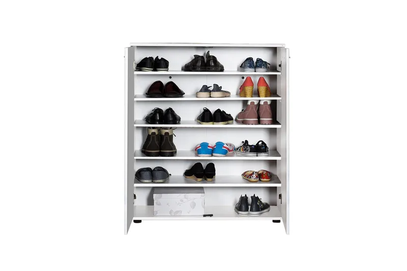 Shoe Cabinet Hvit - Hvit - Oppbevaring - Skooppbevaring - Skoskap