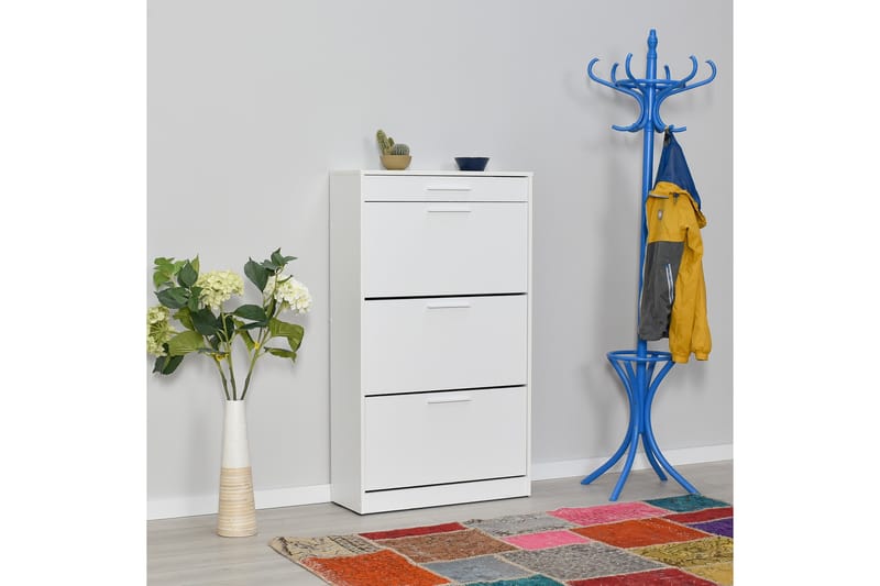 Shoe Cabinet Hvit - Oppbevaring - Skooppbevaring - Skoskap
