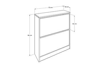 Shoe Cabinet Hvit - Oppbevaring - Skooppbevaring - Skoskap