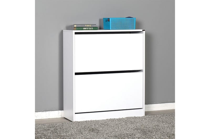Shoe Cabinet Hvit - Oppbevaring - Skooppbevaring - Skoskap