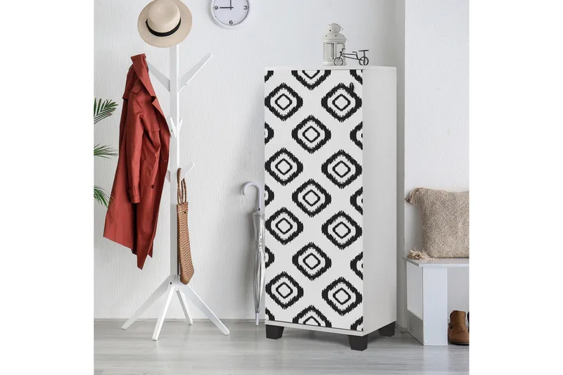 Shoe Cabinet Hvit|Svart - Hvit/Svart - Oppbevaring - Skooppbevaring - Skoskap