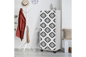 Shoe Cabinet Hvit|Svart - Hvit/Svart - Oppbevaring - Skooppbevaring