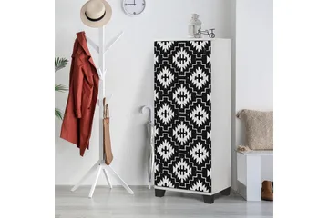 Shoe Cabinet Hvit|Svart - Hvit/Svart - Oppbevaring - Skooppbevaring