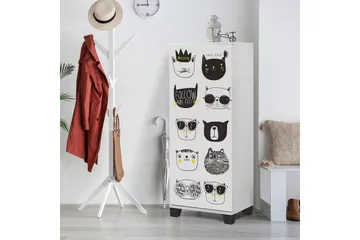 Shoe Cabinet Hvit|Svart - Hvit/Svart - Oppbevaring - Skooppbevaring