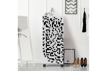 Shoe Cabinet Hvit|Svart - Hvit/Svart - Oppbevaring - Skooppbevaring