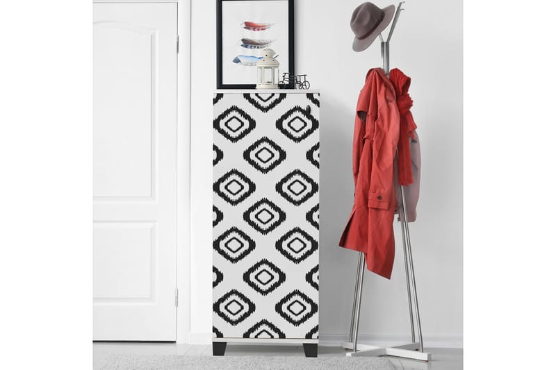 Shoe Cabinet Hvit|Svart - Hvit/Svart - Oppbevaring - Skooppbevaring - Skoskap