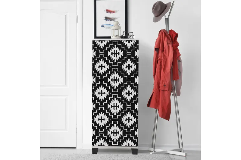 Shoe Cabinet Hvit|Svart - Hvit/Svart - Oppbevaring - Skooppbevaring - Skoskap