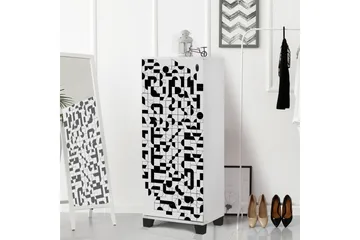 Shoe Cabinet Hvit|Svart - Hvit/Svart - Oppbevaring - Skooppbevaring