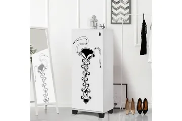 Shoe Cabinet Hvit|Svart - Hvit/Svart - Oppbevaring - Skooppbevaring