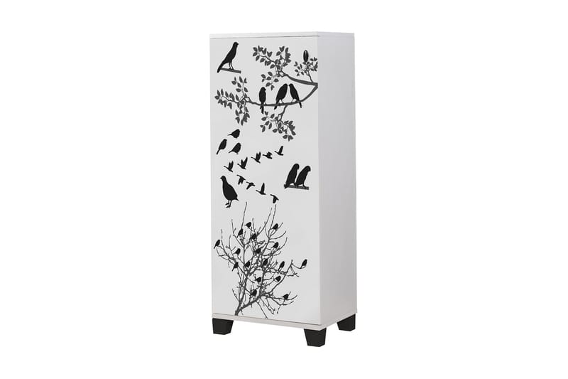 Shoe Cabinet Hvit|Svart - Skoskap - Gangoppbevaring - Skooppbevaring