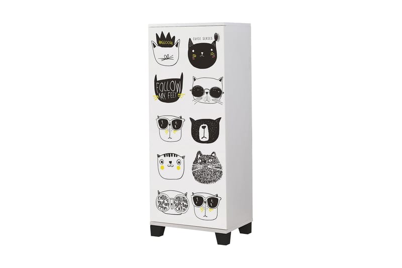 Shoe Cabinet Hvit|Svart - Oppbevaring - Skooppbevaring - Skoskap
