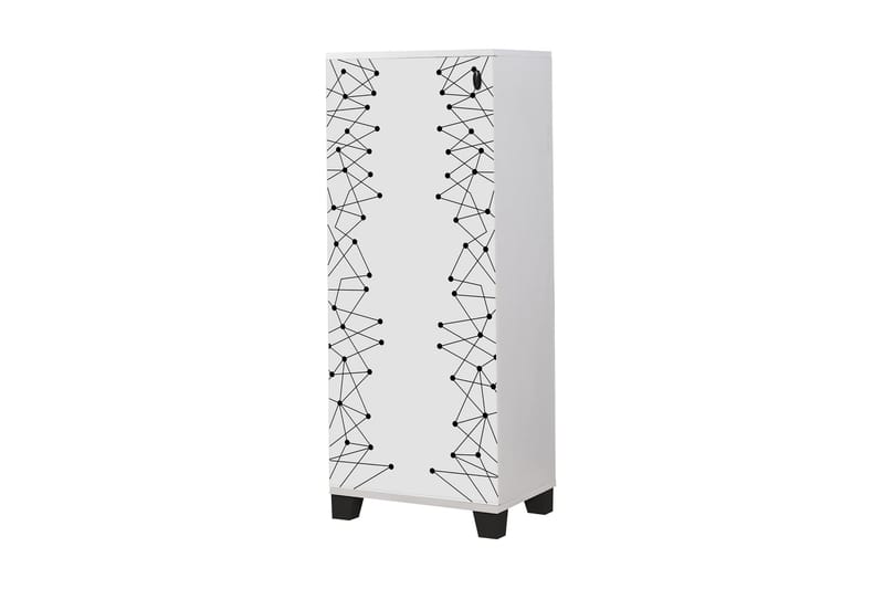 Shoe Cabinet Hvit|Svart - Oppbevaring - Skooppbevaring - Skoskap