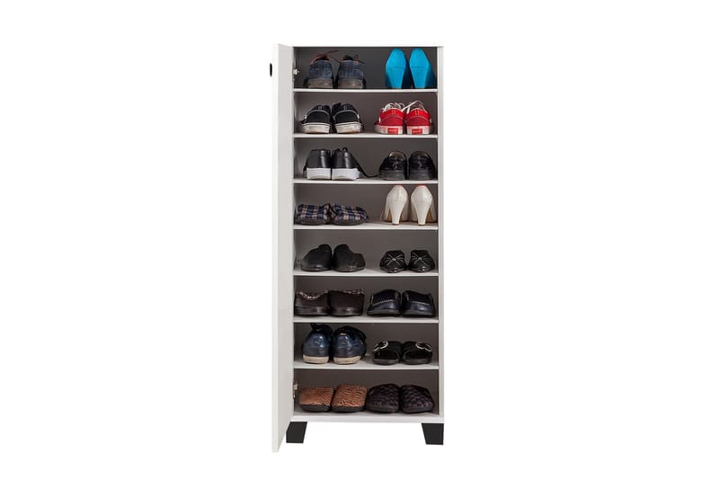Shoe Cabinet Hvit|Svart - Skoskap - Gangoppbevaring - Skooppbevaring