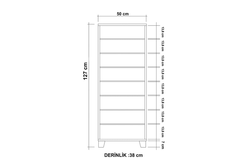 Shoe Cabinet Hvit|Svart - Skoskap - Gangoppbevaring - Skooppbevaring