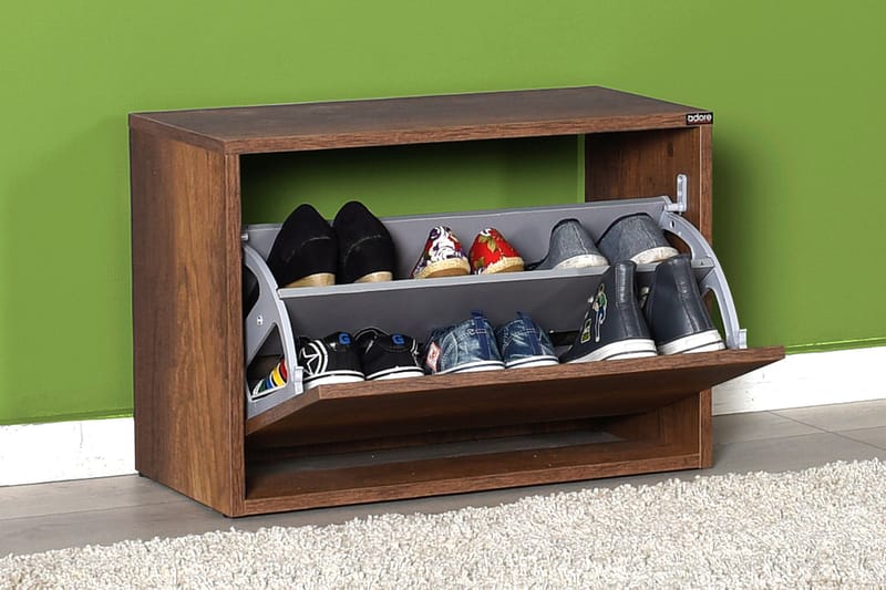 Shoe Cabinet Oslo Valnøtt| - Oppbevaring - Skooppbevaring - Skoskap