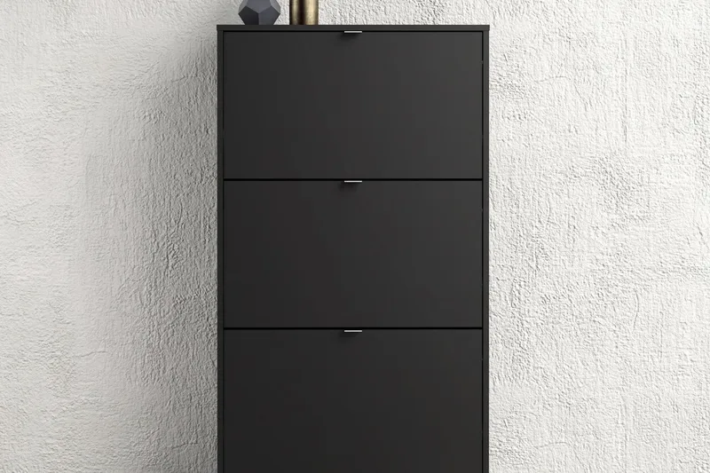 Shoey Skoskap 3 Fack - Svart - Oppbevaring - Skooppbevaring - Skoskap