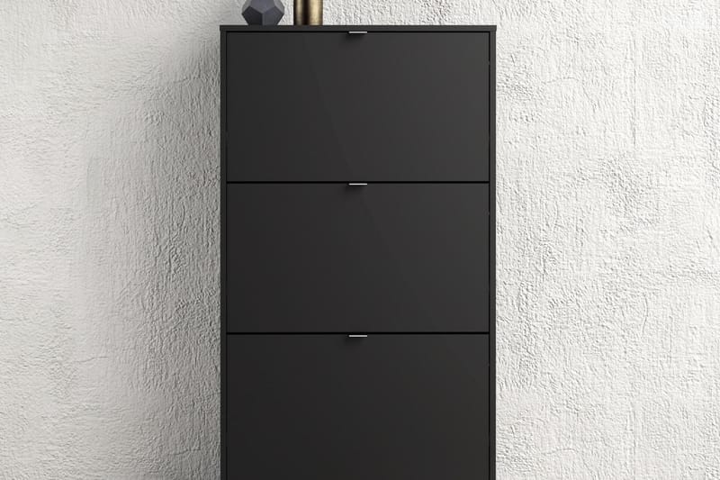 Shoey Skoskap 3 Fack - Svart - Oppbevaring - Skooppbevaring - Skoskap