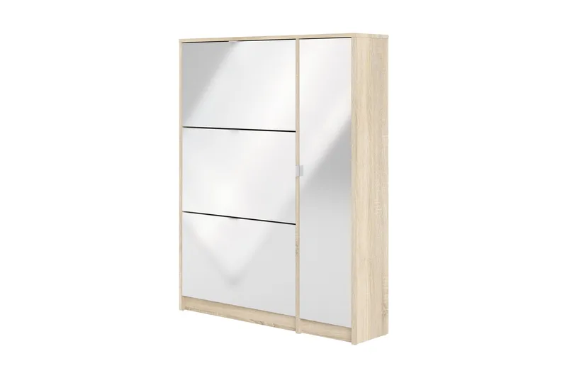 Shoey Skoskap 3 Fack - Tre / Natur / Hvit - Oppbevaring - Skooppbevaring - Skoskap